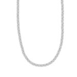 14K WHITE GOLD 7 1/2CT ROUND DIAMOND LADIES NECKLACE