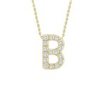 18K YELLOW GOLD 1/10CT ROUND DIAMOND LADIES PENDANT WITH CHAIN
