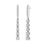 14K WHITE GOLD 1/2CT ROUND DIAMOND LADIES EARRINGS