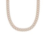 14K ROSE GOLD 6 7/8CT ROUND DIAMOND LADIES NECKLACE