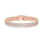14K ROSE GOLD 3 1/3CT ROUND DIAMOND LADIES BRACELET