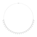 14K WHITE GOLD 4 1/2CT ROUND/PEAR DIAMOND LADIES NECKLACE