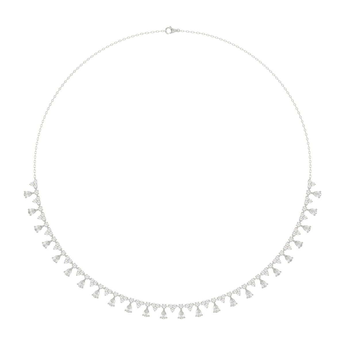 VA18653W-1201x1201.jpg 14K WHITE GOLD 4 1/2CT ROUND/PEAR DIAMOND LADIES NECKLACE - Image 1