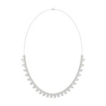 14K WHITE GOLD 4 1/2CT ROUND/PEAR DIAMOND LADIES NECKLACE - Image 2