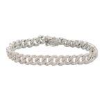 14K WHITE GOLD 4 3/4CT ROUND DIAMOND LADIES BRACELET