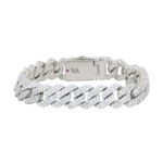 14K WHITE GOLD 7 1/3CT ROUND DIAMOND LADIES BRACELET