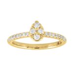 18K YELLOW GOLD 1/3CT ROUND DIAMOND LADIES RING