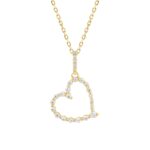 18K YELLOW GOLD 1/4CT ROUND DIAMOND LADIES PENDANT WITH CHAIN