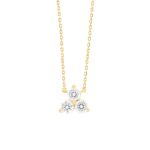 18K YELLOW GOLD 1 1/2CT ROUND DIAMOND LADIES PENDANT WITH CHAIN