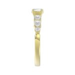 18K YELLOW GOLD 1.00CT ROUND/EMERALD/OVAL DIAMOND LADIES RING (CENTER STONE OVAL DIAMOND 1/3CT) - Image 6