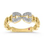 18K YELLOW GOLD 1/5CT ROUND DIAMOND LADIES RING