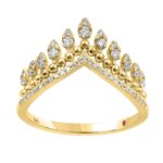 18K YELLOW GOLD 1/3CT ROUND DIAMOND LADIES RING