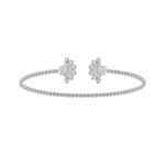 18K WHITE GOLD 1/2CT ROUND DIAMOND LADIES BANGLE