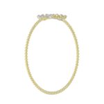 18K YELLOW GOLD 1/2CT ROUND DIAMOND LADIES BANGLE - Image 5