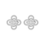 18K WHITE GOLD 1/6CT ROUND DIAMOND LADIES EARRINGS
