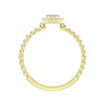 10K YELLOW GOLD 1/10CT ROUND/PINK SAPPHIRE DIAMOND LADIES RING - Image 3