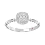 18K WHITE GOLD 1/10CT ROUND DIAMOND LADIES RING
