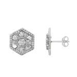18K WHITE GOLD 1/3CT ROUND DIAMOND LADIES EARRINGS