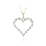 18K YELLOW GOLD 1/2CT ROUND DIAMOND LADIES PENDANT WITH CHAIN