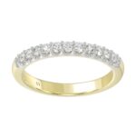 14K YELLOW GOLD 1/3CT ROUND DIAMOND LADIES BAND