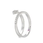 18K WHITE GOLD 1/3CT ROUND DIAMOND LADIES RING - Image 3