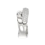 18K WHITE  GOLD 1/2CT ROUND DIAMOND LADIES FASHION RING - Image 3
