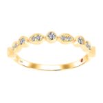 18K YELLOW GOLD 1/4CT ROUND DIAMOND LADIES RING