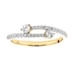 18K YELLOW GOLD 1/3CT ROUND DIAMOND LADIES RING