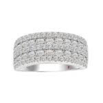 18K WHITE GOLD 1CT ROUND/BAGUETTE DIAMOND LADIES BAND