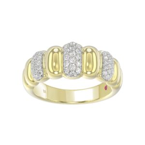 14K YELLOW GOLD 1/3CT ROUND DIAMOND LADIES BAND