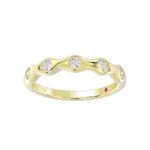 18K YELLOW GOLD 3/8CT ROUND DIAMOND LADIES BAND