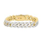 18K YELLOW GOLD 7 1/3CT ROUND DIAMOND LADIES BRACELET