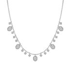 18K WHITE GOLD 1/2CT ROUND DIAMOND LADIES NECKLACE