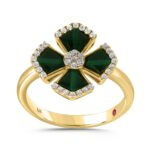 18K YELLOW GOLD 1/3CT ROUND DIAMOND LADIES RING