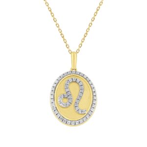 10K YELLOW GOLD 1/3CT ROUND DIAMOND LADIES PENDANT WITH CHAIN