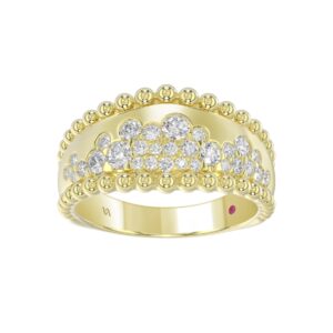 14K YELLOW GOLD 3/4CT ROUND DIAMOND LADIES RING