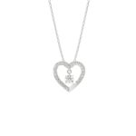 10K WHITE GOLD 1/4CT ROUND DIAMOND LADIES PENDANT WITH CHAIN