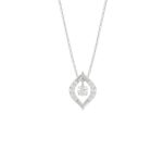 10K WHITE GOLD 1/4CT ROUND DIAMOND LADIES PENDANT WITH CHAIN