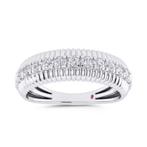 14K WHITE GOLD 1CT ROUND DIAMOND LADIES BAND